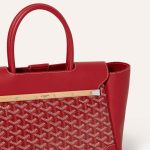 Goyard Saigon Tote Red Goyardine Canvas Palladium Hardware - Image 6